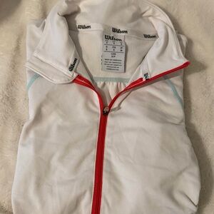 Wilson White and Red Long Sleeve Top